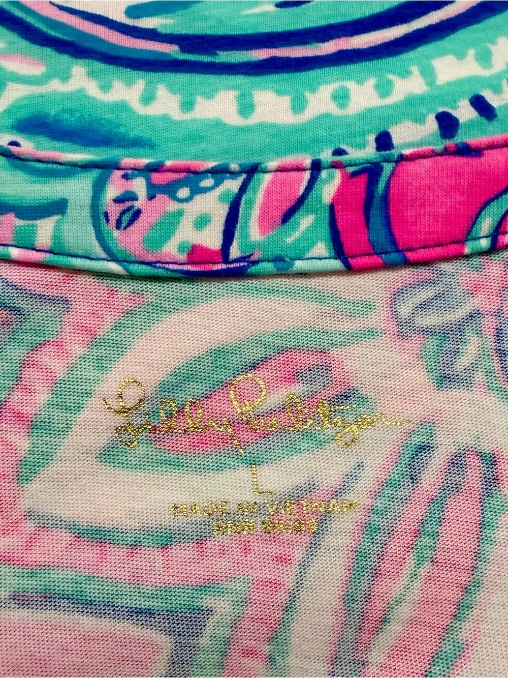 Lilly Pulitzer Brigitte 100% cotton Dress in Living The Dream, size Large - Picture 5 of 7